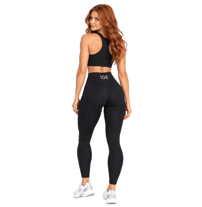 BLACK FASHION BRA & BLACK LEGGINGS