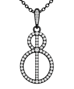 BLACK ONYX & DIAMOND NECKLACE