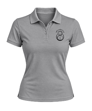 108 GRAY POLO SHIRT + BLACK LOGO