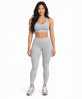 GRAY FASHION BRA & GRAY LEGGINGS